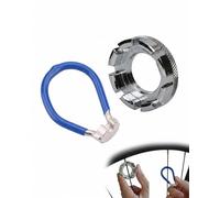 UEAVOID Chiave Tiraraggi Bici Professionale, 2 pezzi 8 fori multi-misura, attrezzo per centratura e riparazione ruote MTB/Strada