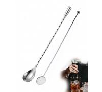 UEAVOID Cucchiaio da Cocktail Bar Spoon Set da 2 (30cm + 20cm), Acciaio INOX 304, Miscelatore Lungo per Shaker, Mescola Senza Odori, Ideale per Mixed Drinks & Caffè