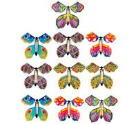 UEAVOID Kit 10 Farfalle Volanti Magiche, Giocattolo a Carica per Biglietti Auguri, Gadget Effetto Sorpresa per Regalini Fine Festa Compleanno Bambini, Colori Casuali