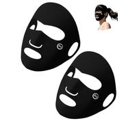 UEAVOID Maschera Solare Anti-UV, 2 Pezzi Neri UPF50+ Traspirante, Lavabile & Riutilizzabile | Protezione Totale Viso e Collo per Ciclismo, Trekking e Sport