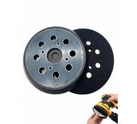 UEAVOID Platorello per Levigatrice 125 mm, 1 Pezzo, Base Morbida Protettiva con 8 Fori, Fissaggio Gancio e Loop, per Smerigliatrice e Levigatura Orbitale