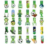 UEAVOID Segnalibri Calcio 30 Pezzi in Carta per Bambini & Ragazzi, Regali Originali per Feste di Compleanno, Gadget Mitgebsel, Accessori Scuola per Piccoli Tifosi