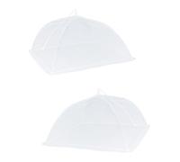 UEAVOID Set da 2 Coprivivande per Alimenti a Rete Pieghevole a Ombrello, Copri Vivande Anti Mosche e Insetti, Copertura Alimentare Fine per Barbecue, Picnic e Pranzo all'Aperto