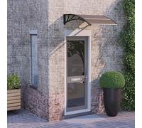 üBerdachung - Copertura antipioggia per balcone, 100 x 80 cm, in policarbonato, ideale per l'uso all'aperto, per porte, ingressi, esterni