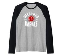 Uechi-Ryu Karate Do Arti Marziali Giappone Okinawa Maglia con Maniche Raglan