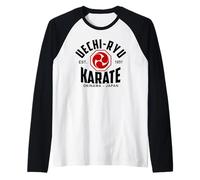 Uechi-Ryu Karate Do Arti Marziali Giappone Okinawa Maglia con Maniche Raglan