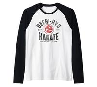 Uechi-Ryu Karate Do Arti Marziali Giappone Okinawa Vintage Maglia con Maniche Raglan