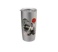 Uechi Ryu Karate Ink Art/calligrafia giapponese Dojo Design Bicchiere termico in acciaio inox doppia parete