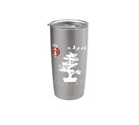 Uechi Ryu Karate per principianti Bonsai giapponese design albero Bicchiere termico in acciaio inox doppia parete