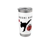 Uechi Ryu Karate per principianti calligrafia giapponese design Bicchiere termico in acciaio inox doppia parete