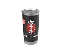 Uechi Ryu Karate per principianti calligrafia giapponese design Bicchiere termico in acciaio inox doppia parete
