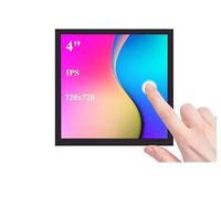 UeeKKoo Touch screen capacitivo quadrato LCD da 4 pollici DPI compatibile con Raspberry Pi 5/4B/3B+/3B/2B/Zero/Zero W/WH/Zero 2W, risoluzione 720x720, display IPS, copertura in vetro temperato,