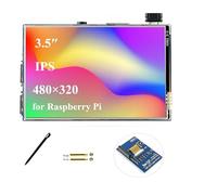 UeeKKoo Touch screen da 3,5" compatibile con Raspberry Pi 5/Pi 4B/3B+/3B/Zero/Pi Zero 2W/Zero W/Zero WH/CM5/CM4, display IPS 480x320, angolo di visione a 160°, porta touch SPI