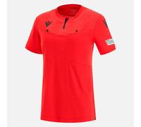 UEFA ARBITRO DONNA CALCIO MACRON - MAGLIA MATCH DAY ROSSO M/C - M21