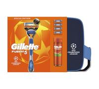 UEFA Champions League Special Edition Gillette Fusion5 Rasoio Barba Manuale Fusion 5, 4 lamette Gillette Fusion 5 di Ricambio Con Striscia Lubrificante a 5 lame, Schiuma da Barba Fusion5