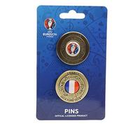 UEFA Euro 2016 - Articolo Ufficiale Pin Set di 2 Oro Pokal E Francia Rotondo