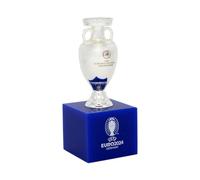 UEFA Euro 2024 AMBALLCOM | Trofeo Replica piattaforma acrilica con logo | Coppa - altezza 70 mm | Regalo per gli appassionati di calcio
