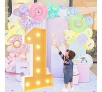 UEGFSIJRF Lettere Luminose a LED giganti da 3 Piedi - Essenziali for Le Feste! Lettere e Numeri Luminosi for Creare Un Look alla Moda e alla Moda for Ogni Occasione(Number 1,4FT/120CM)
