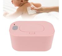 UEGFSIJRF Scaldasalviette Dispenser di salviette umidificate Alimentato tramite USB Temperatura costante Grande capacità con riscaldatore per salviette display Neonati (Rosa)