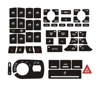UEGVJIAS Auto Decorazioni Compatibile con A3 8P 2004-2008 CD Radio Audio Pulsante di Riparazione Adesivo Accessori per Tuning Rifinitura Ripartiti Tasti della Console