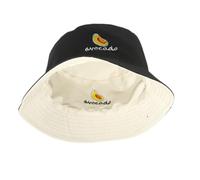 UEIOAVL Cappelli e cappellini da donna, Cappello da pescatore bifacciale 1 pezzo pieghevole reversibile casual unisex adatto per escursionismo campeggio viaggi pesca (nero/beige)