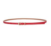 UEIOAVL Cinture da donna, cintura rossa donna Cintura sottile in pelle da donna cintura regolabile con fibbia in metallo cintura sottile da donna cintura vintage sottile per abiti (rossa)