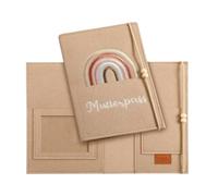 UEIOAVL Covers for Maternity Cards, 1 Custodia protettiva in feltro per diario di maternità con scomparti per tessere assicurative ecc Un regalo dolce per le future mamme e le future mamme (beige)