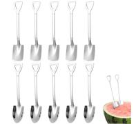 UEIOAVL Cucchiaini da dessert e da gelato, 10 pezzi spatola in acciaio inox spatola a forma di spatola creativa spatola per anguria spatola per tè al latte spatola per gelato spatola per dessert