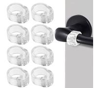 UEIOAVL Fermaporte, 8 pezzi fermaporta per maniglia della porta protezione per maniglia della porta fermaporta altamente elastico adatto per porte con diametro 17 mm - diametro 20 mm (trasparente)