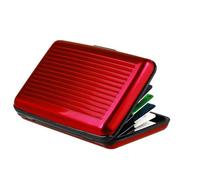UEIOAVL Men's Credit Card Holders, Porta carte di credito porta biglietti da visita porta carte con protezione RFID impermeabile unisex per biglietti da visita carte di credito carte d'identità(rosso)