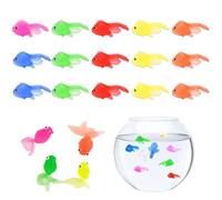 UEIOAVL Ornamenti tematici per decorazione acquario, 15 pezzi di pesci artificiali galleggianti in plastica simulazione di pesci rossi in gomma morbida per acquario (colori misti)