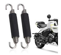 UEIOAVL Parti di montaggio sistemi scarico moto Gancio a molla di espansione per scarico moto da 2 pacchi, silenziatore per moto con gancio a molla per scarico marmitta in acciaio inossidabile