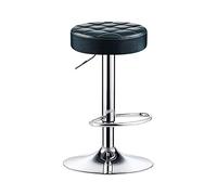 uemlle Eleganti Sgabelli da Bar Alti, Sgabello da Barbiere Regolabile in Altezza, Sgabello da Barbiere con Poggiapiedi, Sgabello da Casa per Sedia da Pub, 33 * 60-80 Cm(Size:33 * 60-80CM,Color:Nero)