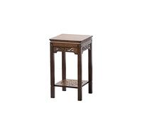 uemlle Tavolino in Legno, Ripiano per Piante A 2 Strati con Ripiano Aperto, Tavolino per Salotto, Appartamento, Caffetteria(Size:53.5CM)