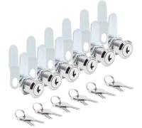 Uenhoy Set di 6 serrature a camma con chiave uguale da 25 mm, per cassetti, cassette postali, cassette degli attrezzi, camper, armadietti con chiavi
