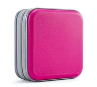 UENTIP Custodia per CD, 48 capacità, in plastica rigida, portatile, da viaggio, custodia protettiva per DVD, custodia protettiva con cerniera, custodia per CD da auto, rosa, 48Capacity, moderno