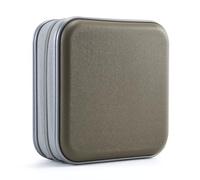 UENTIP Custodia per CD, 48 capacità, in plastica rigida, portatile, da viaggio, custodia protettiva per DVD, custodia protettiva con cerniera per CD (oliva)