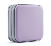UENTIP Custodia per CD, 48 capacità, in plastica rigida, portatile, da viaggio, custodia protettiva per DVD, custodia protettiva con cerniera, custodia per CD da auto, Lavanda, 48Capacity, Classico