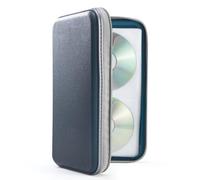 UENTIP Custodia per CD, 96 CD, in plastica rigida, custodia protettiva per CD/DVD, per auto, casa, viaggi (blu scuro)
