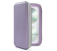 UENTIP Custodia per CD, 96 CD in plastica rigida, custodia protettiva per CD/DVD, per auto, casa, viaggi (lavanda)