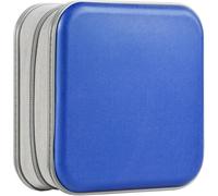 UENTIP Custodia per CD con capacità 48 CD, in plastica rigida per DVD, portatile, per CD e DVD (48, blu)