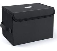 UENTIP Scatola portaoggetti per dischi in vinile da 17,8 cm, impilabile e pieghevole, può contenere fino a 60 dischi, confezione da 1 - 11 x 7,6 x 7,6 pollici LP - nero