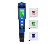 Ueomul Misuratore pH 7 in 1, PH TDS EC SALT ORP S.G Temperatura Meter, professionale Tester Qualità Acqua ad alta precisione con copertura protettiva con spugna per piscina, acquario, acqua potabile