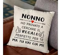 UEOTO Federe Cuscini Divano, Regalo Nonno da Nipote Federa Cuscino 45x45 Personalizzata, Copricuscini Decorativi per Divano Idee Regalo per il Nonno Natalizi Compleanno Festa del Papà