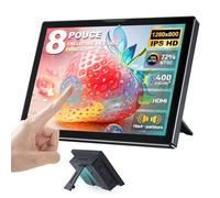 Ueplain Monitor touch screen portatile da 8 pollici per Raspberry Pi, display IPS 1280×800 HD con custodia, altoparlante, ingresso HDMI, compatibile con Raspberry Pi 5/4B/3B+/3B/B+ Jetson Nano Win11