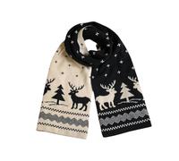 UERBNI Sciarpa Donna Sciarpa di Natale per Donne Uomini Uomini Carini Elk A Maglia Sciarpe Inverno Inverno Scialche Calde Ragazze Regalo di Natale Girls-Nero-Una Taglia