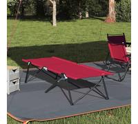 UERNGFTKM Letto pieghevole da campeggio rosso, 206 x 76 x 74 cm, letto pieghevole per campeggio con struttura in acciaio Oxford, idrorepellente, gambe in acciaio stabili, regolabile manualmente per il