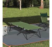 UERNGFTKM Letto pieghevole da campeggio, verde, 206 x 76 x 74 cm, con tessuto Oxford impermeabile e robusto telaio in acciaio, letto pieghevole per campeggio, giardino e terrazza