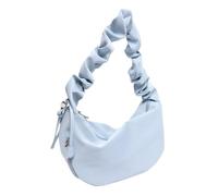 UERSJWYSO Borsa A Tracolla con Tracolla Plissettata Alla Moda da Donna Borsa Morbida Impermeabile, Borsa A Tracolla Hobo Y2k In Tinta Unita,Blu