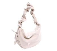 UERSJWYSO Borsa A Tracolla con Tracolla Plissettata Alla Moda da Donna Borsa Morbida Impermeabile, Borsa A Tracolla Hobo Y2k In Tinta Unita,Apricot